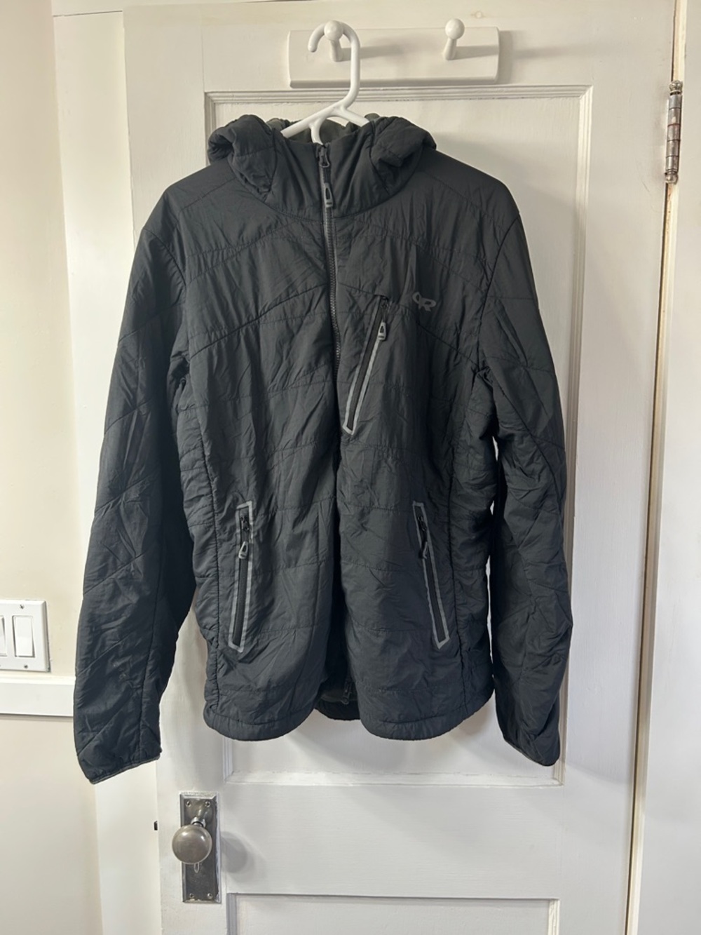 Outdoor Research Black Hooded Insulated Puffer Jacket